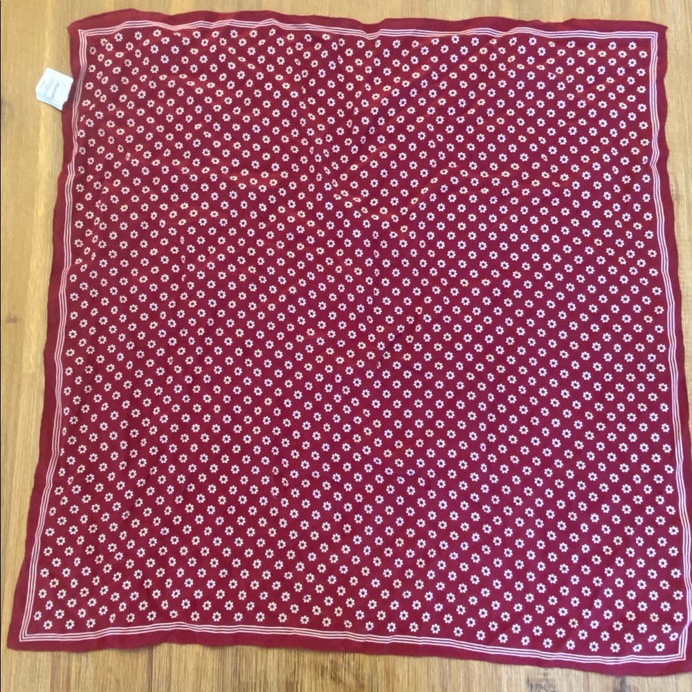 Madewell Red Silk Bandana / Scarf